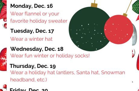 holiday dress schedule