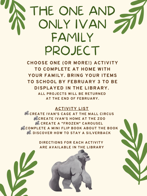 One and Only Ivan family project flyer