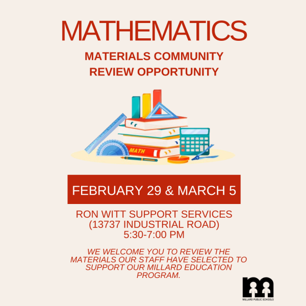 math materials review flyer