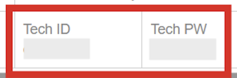 tech ID and password image