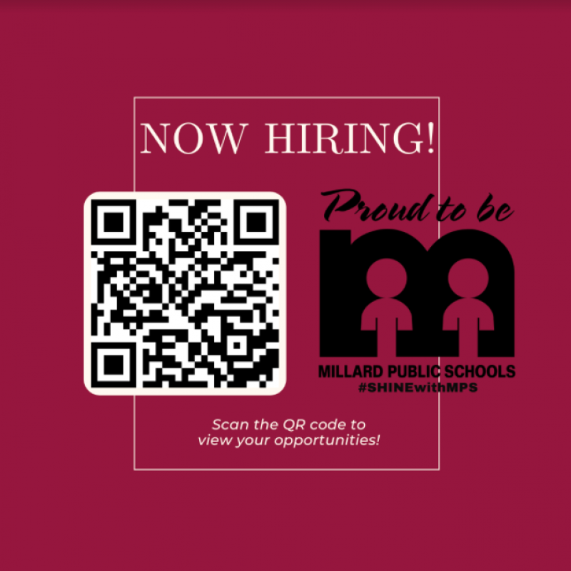 QR code to apply for a job in the district