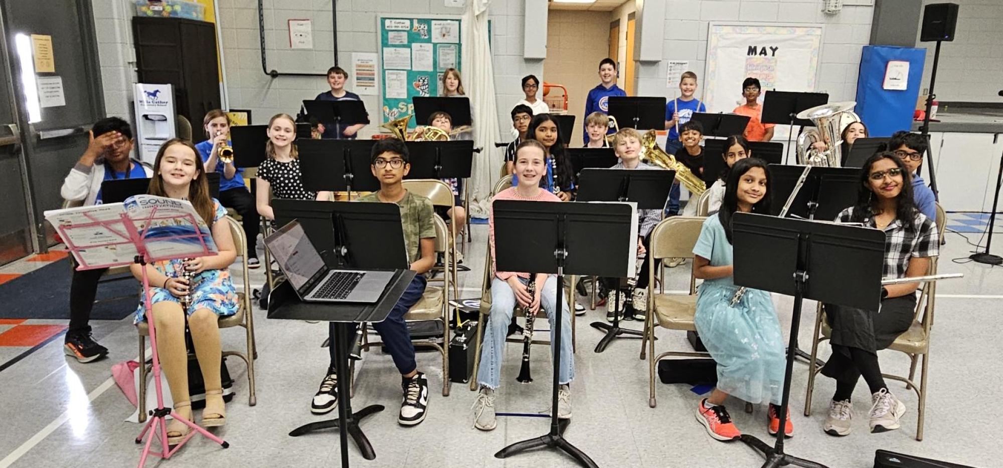 5th grade band students