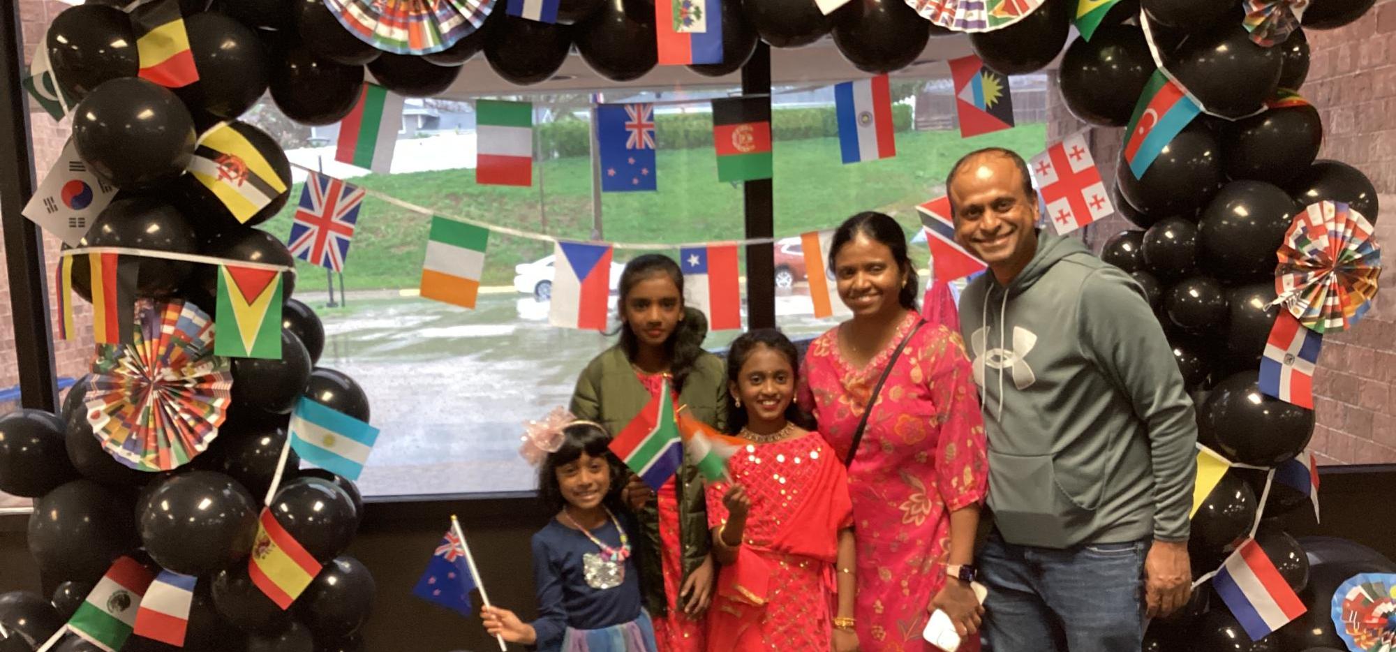 family at multicultural night