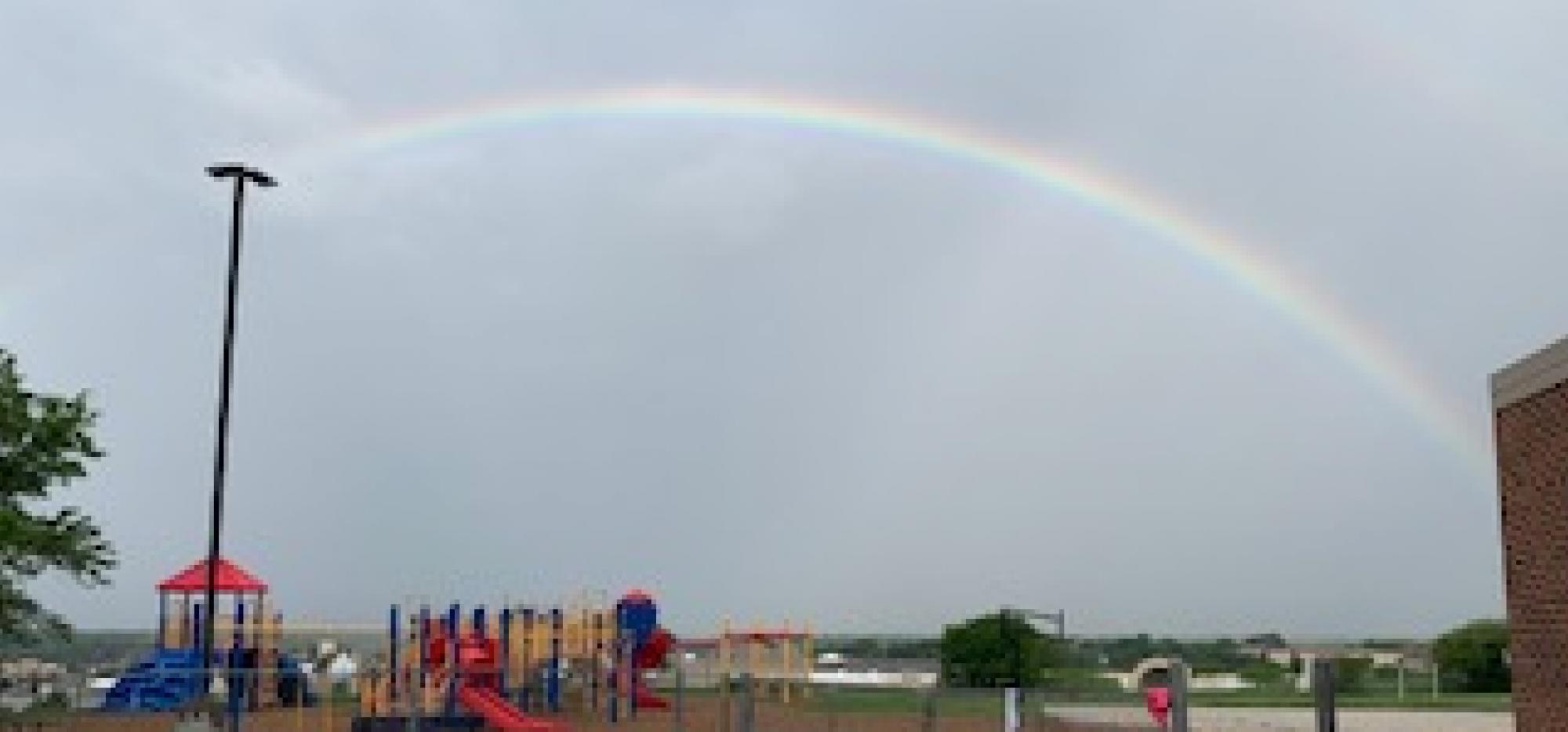 rainbow over Cather playground